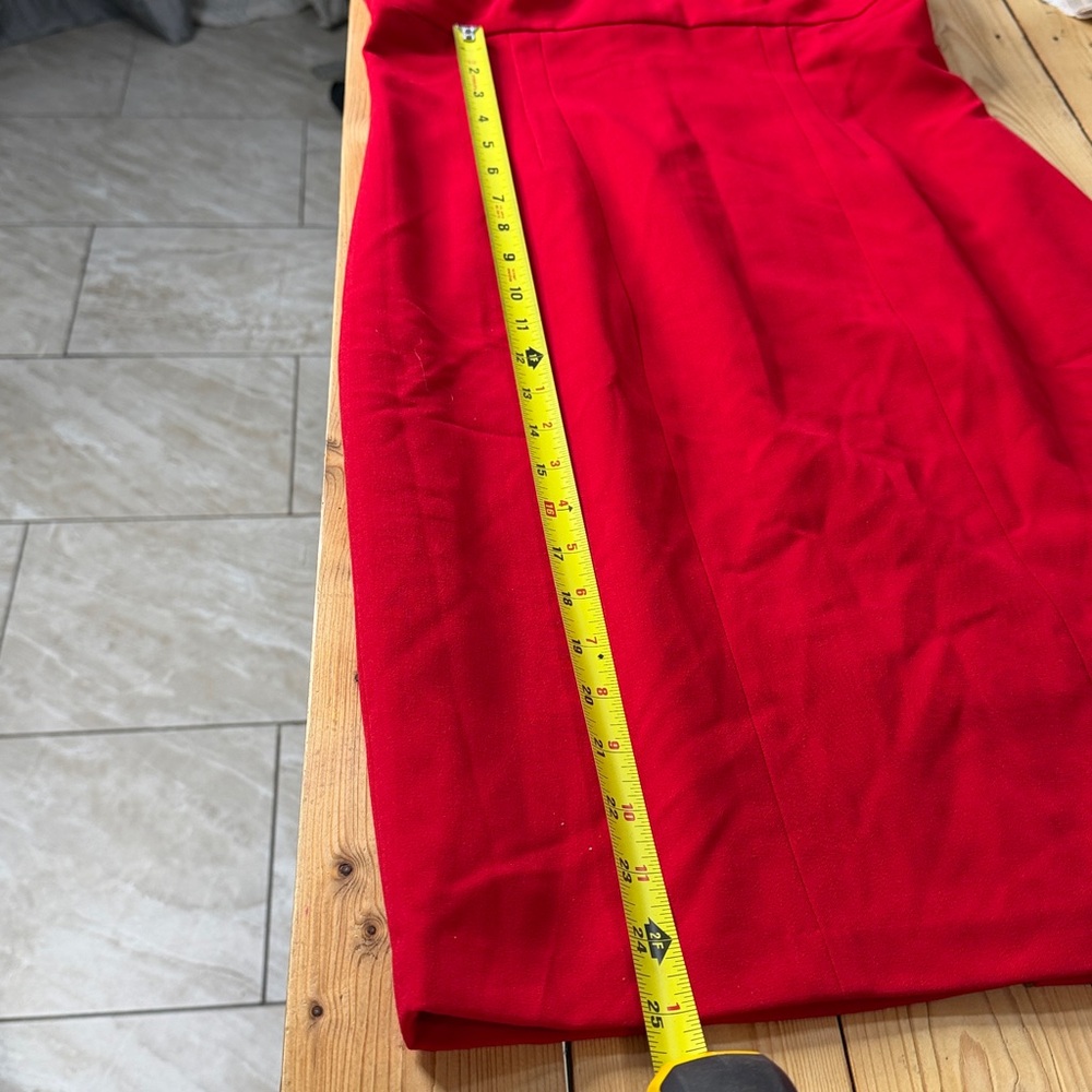 Calvin Klein red dress zipper back sleeveless size 2 - Picture 9 of 12